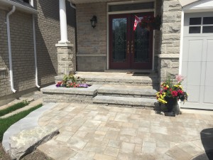 Beautiful Stone Front Walkway Design