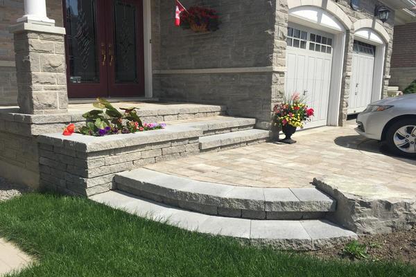 Image of Stone Front Entrance Installation 1