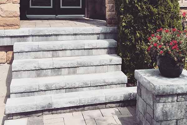 Image of Stone Front Entrance Installation 100