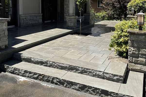 Image of Stone Front Entrance Installation 101