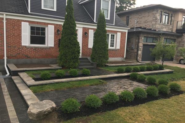 Image of Stone Front Entrance Installation 13