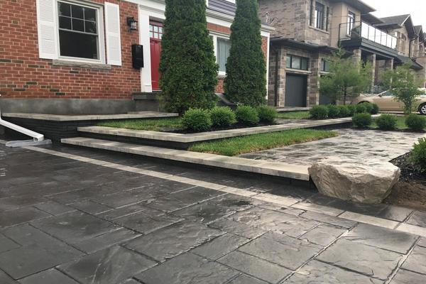 Image of Stone Front Entrance Installation 14