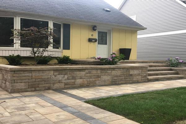 Image of Stone Front Entrance Installation 20