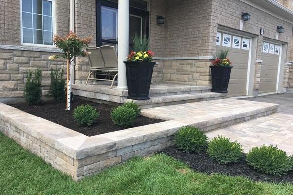 Image of Stone Front Entrance Installation 22