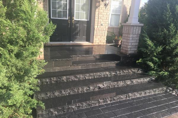 Image of Stone Front Entrance Installation 24