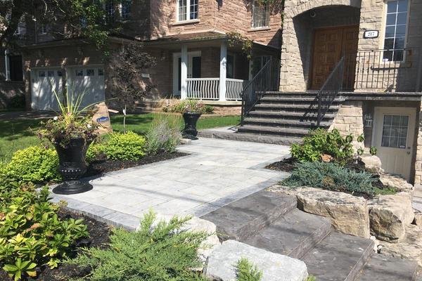 Image of Stone Front Entrance Installation 25