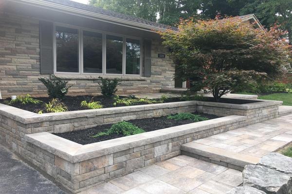 Image of Stone Front Entrance Installation 26