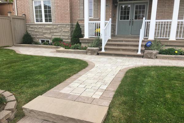 Image of Stone Front Entrance Installation 28