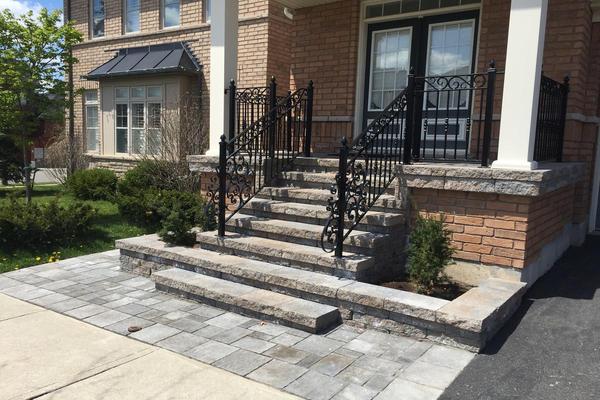 Image of Stone Front Entrance Installation 3