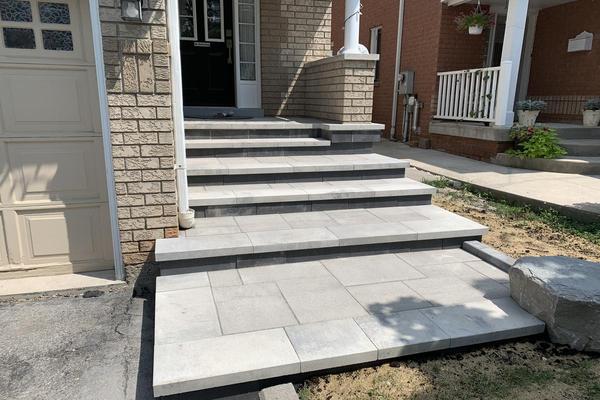 Image of Stone Front Entrance Installation 38