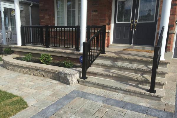 Image of Stone Front Entrance Installation 4