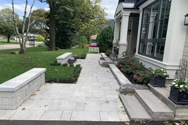 Image of Stone Front Entrance Installation 43