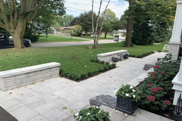 Image of Stone Front Entrance Installation 45