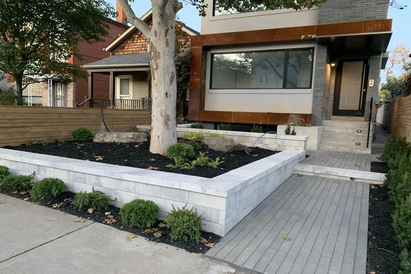 Image of Stone Front Entrance Installation 48