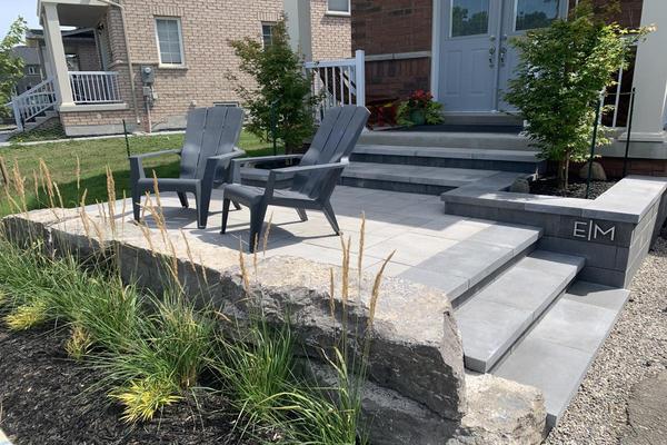 Image of Stone Front Entrance Installation 50