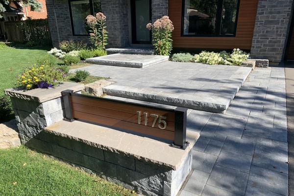 Image of Stone Front Entrance Installation 51