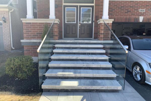 Image of Stone Front Entrance Installation 52