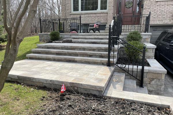 Image of Stone Front Entrance Installation 53