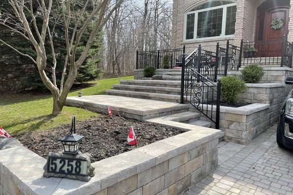 Image of Stone Front Entrance Installation 54