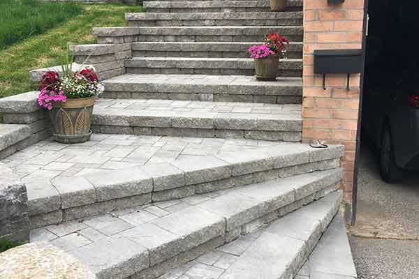 Image of Stone Front Entrance Installation 6