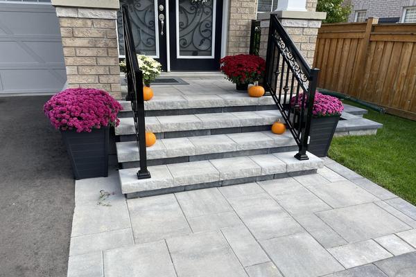 Image of Stone Front Entrance Installation 60