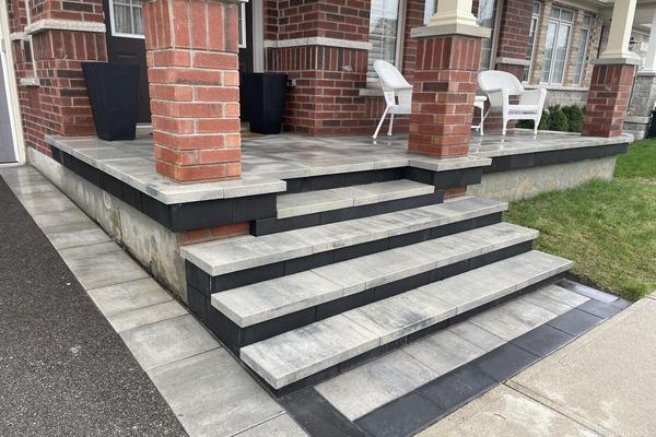 Image of Stone Front Entrance Installation 63