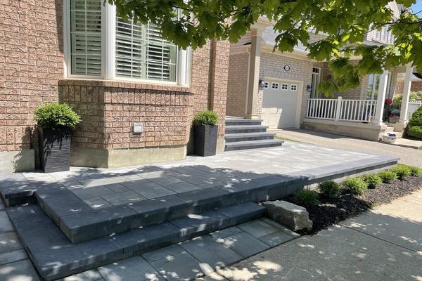 Image of Stone Front Entrance Installation 64
