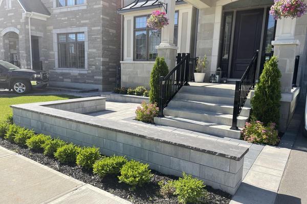 Image of Stone Front Entrance Installation 67