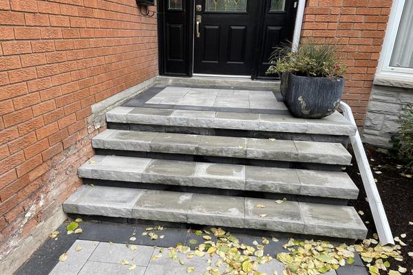 Image of Stone Front Entrance Installation 71