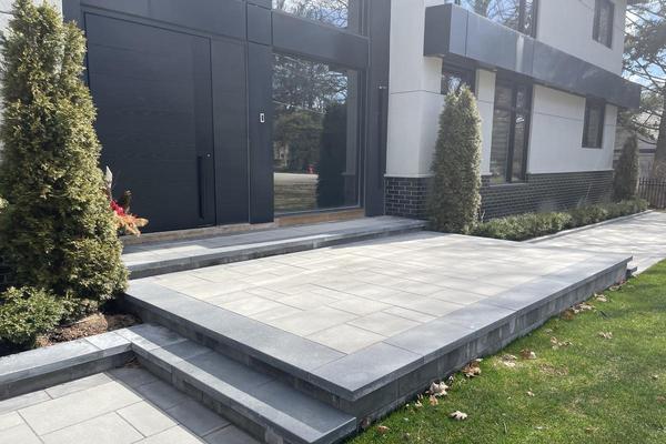 Image of Stone Front Entrance Installation 73