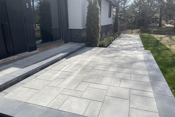 Image of Stone Front Entrance Installation 74