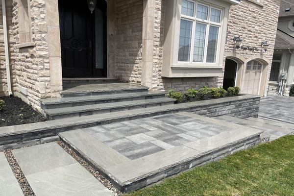 Image of Stone Front Entrance Installation 75