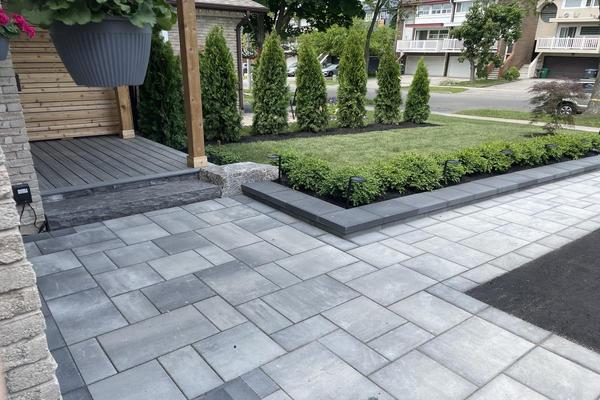 Image of Stone Front Entrance Installation 77