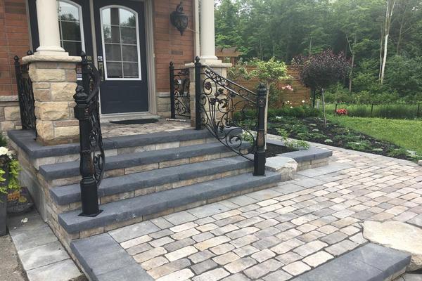 Image of Stone Front Entrance Installation 8