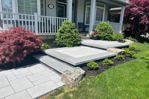 Image of Stone Front Entrance Installation 81