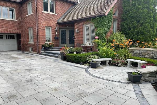 Image of Stone Front Entrance Installation 82