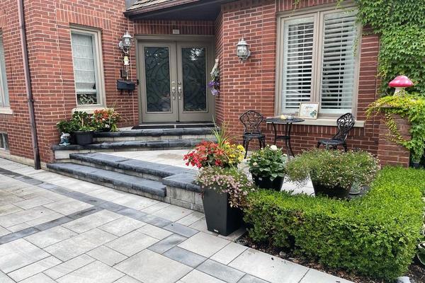 Image of Stone Front Entrance Installation 84