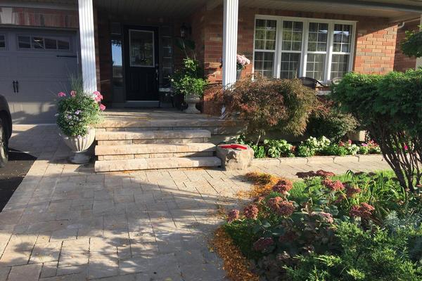 Image of Stone Front Entrance Installation 9